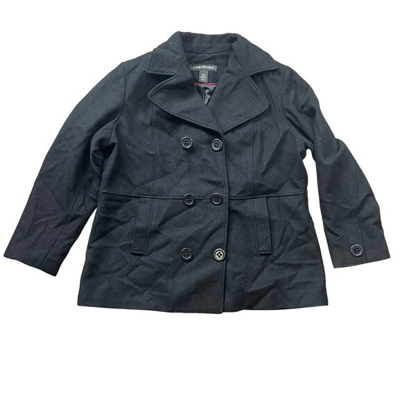 Lane Bryant Black Wool Double Breasted Pea Coat Women's Plus Size 18/20 Outdoors - Picture 1 of 10